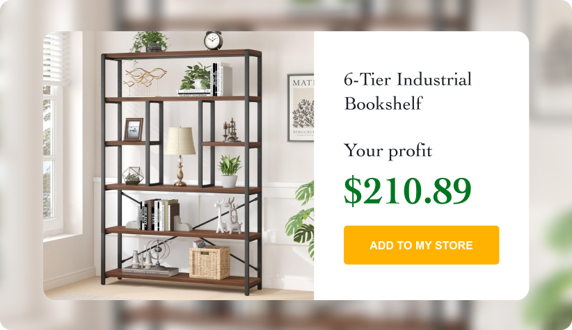 6-Tier Industrial Bookshelf&nbsp;
