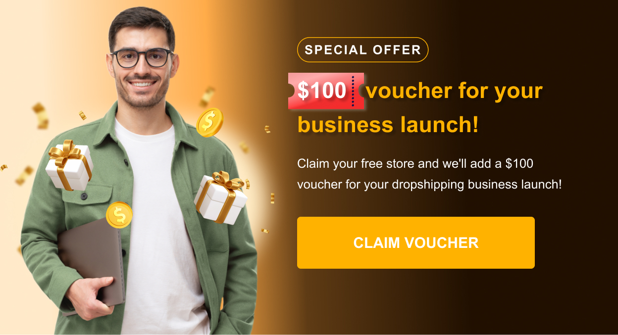 Banner №2 for visitors with the special offer. 100$ for business launch.