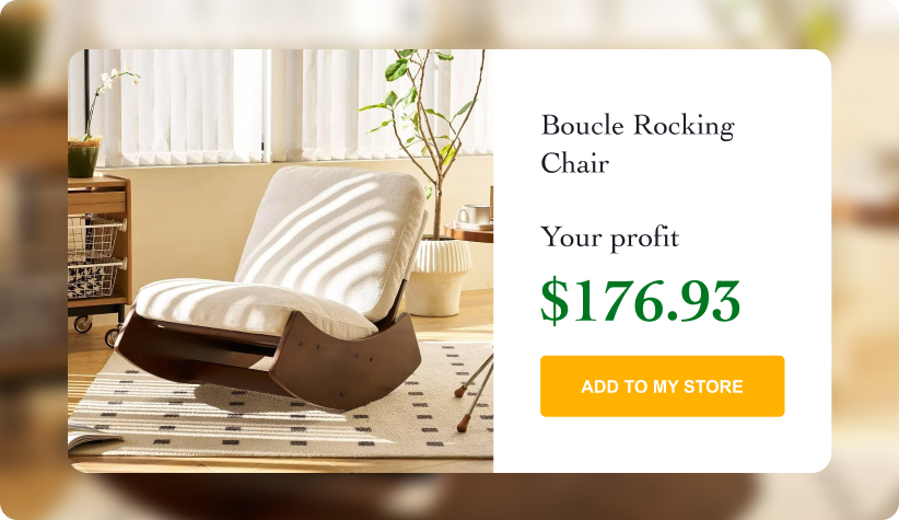 Tall Back Boucle Rocking Chair&nbsp;