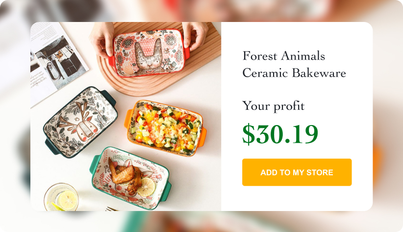 Forest Animals Ceramic Bakeware