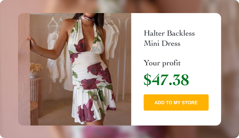 Halter Backless Mini Dress&nbsp;