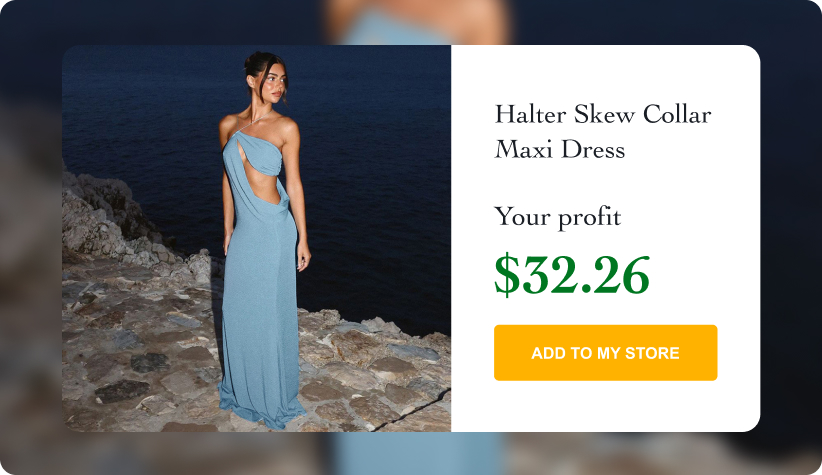 Halter Skew Collar Maxi Dress