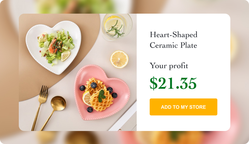 Heart-Shaped Ceramic Plate