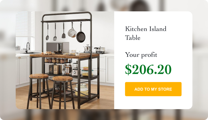 Kitchen Island Table with Storage
