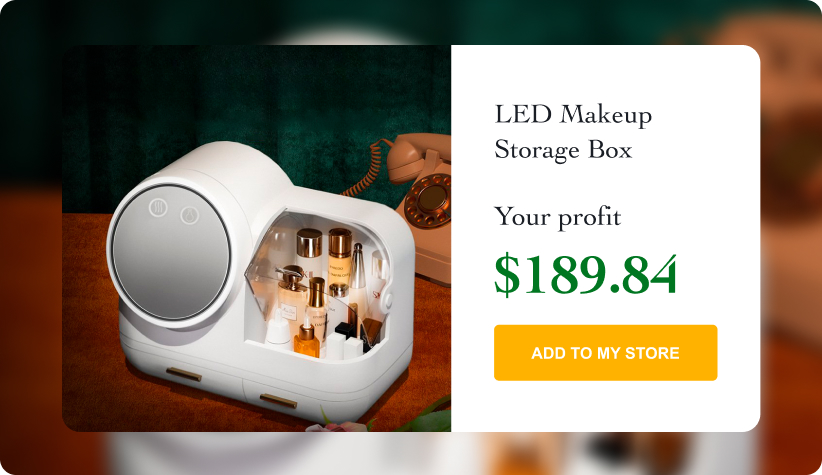 LED Makeup Storage Box with Mirror&nbsp;