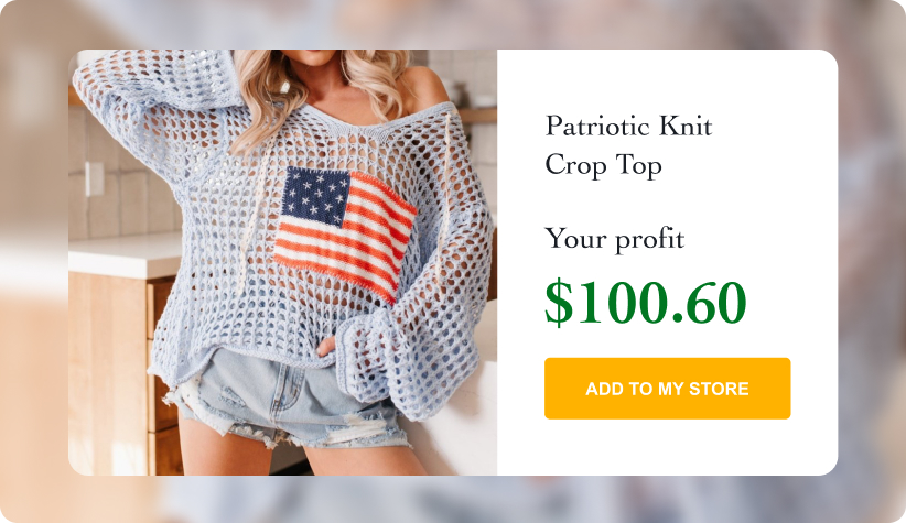 Patriotic Knit Crop Top&nbsp;