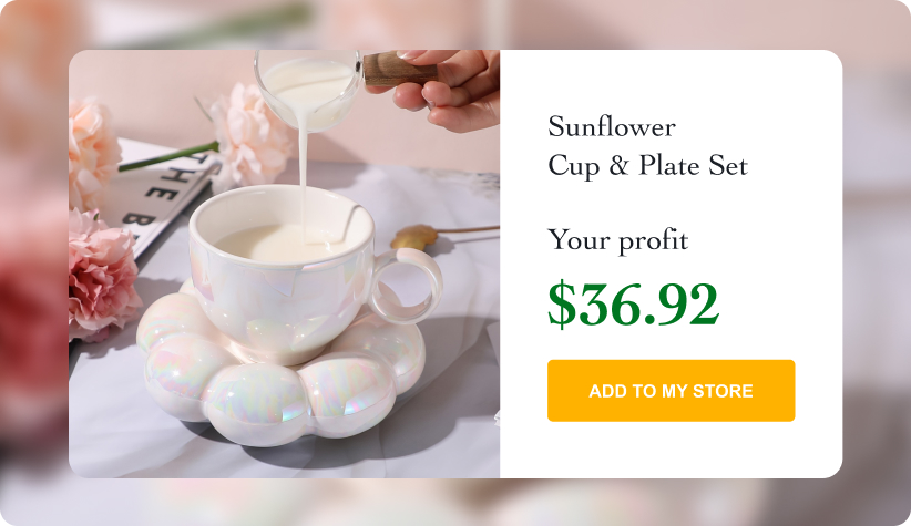 Sunflower Cup & Plate Set