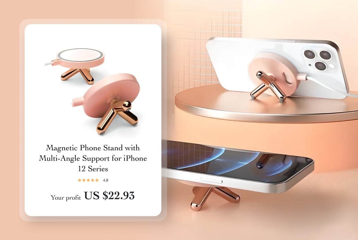 Magnetic Phone Stand with Multi-Angle Support for iPhone 12&nbsp;