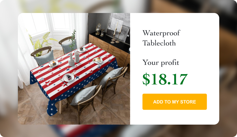 Patriotic Waterproof Tablecloth
