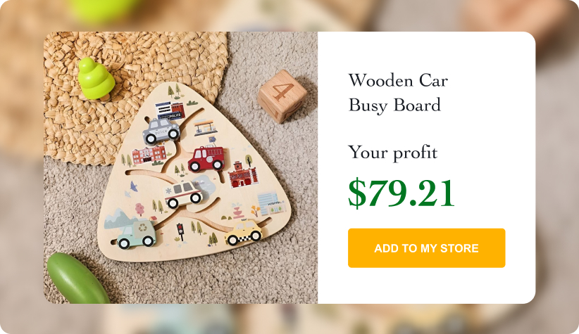 Wooden Car Busy Board